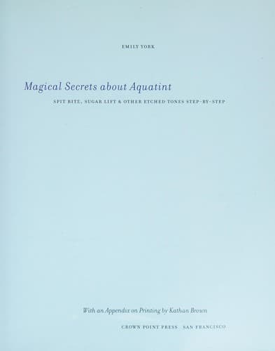 Cover of Magical secrets about aquatint by Emily York