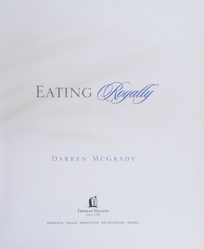 Cover of Eating royally by Darren McGrady