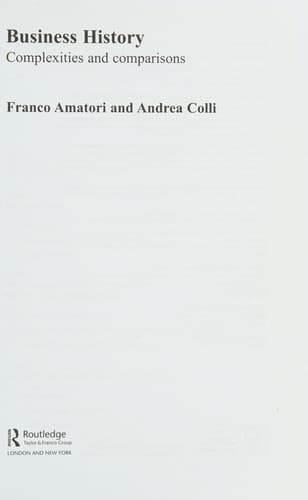 Cover of Business History by Franco Amatori