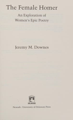 Cover of The female Homer by Jeremy M. Downes