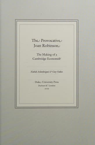 Cover of The provocative Joan Robinson by Nahid Aslanbeigui