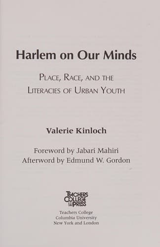 Cover of Harlem on our minds by Valerie Kinloch