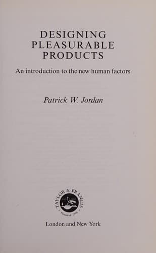 Cover of Designing pleasurable products by Patrick W Jordan