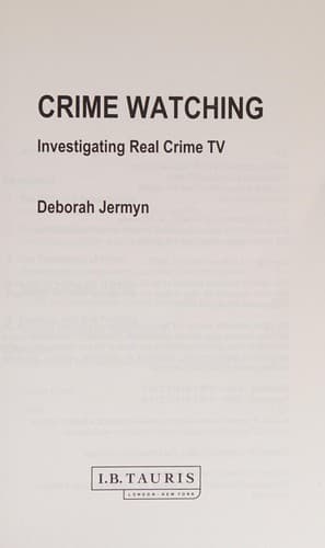 Cover of Crime watching by Deborah Jermyn