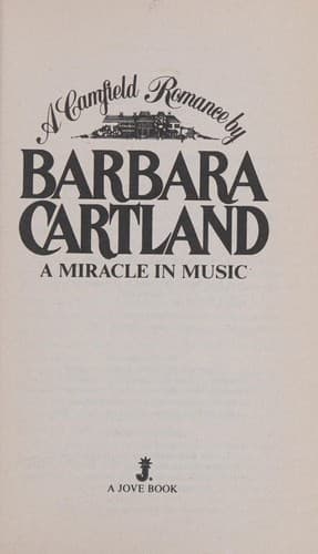 Cover of A Miracle in Music by Barbara Cartland