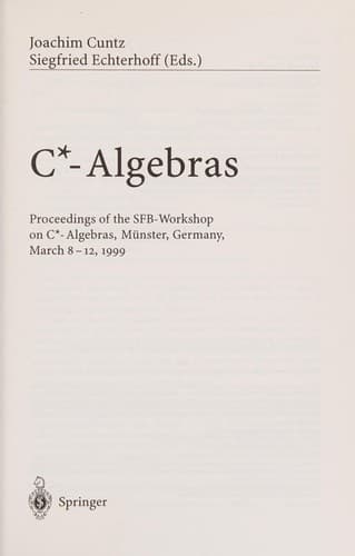 Cover of C*-algebras by SFB-Workshop on C*-Algebras (1999 Münster, Germany)
