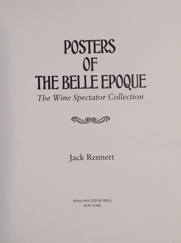 Cover of Posters of the Belle Epoque by Jack Rennert