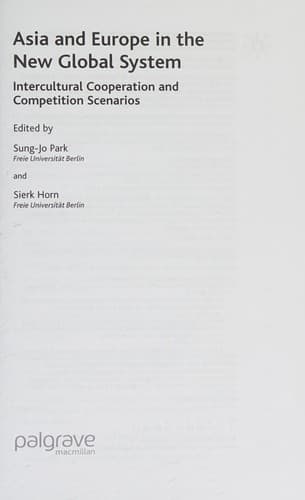 Cover of Asia and Europe in the new global system by Euro-Asia Management Studies Association. Conference