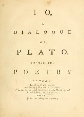 Cover of Ἴων by Plato