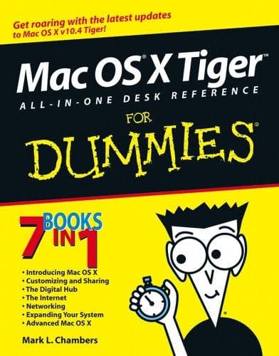 Cover of Mac OS X Tiger all-in-one desk reference for dummies by Mark L. Chambers