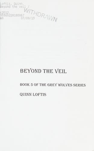 Cover of Beyond the Veil by Quinn Loftis