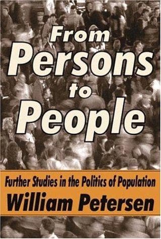 Cover of From Persons to People by William Petersen