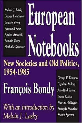 Cover of European notebooks by François Bondy