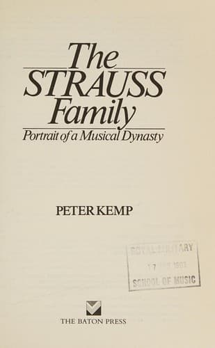 Cover of The Strauss family by Peter Kemp