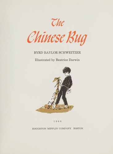 Cover of The Chinese bug by Byrd Baylor
