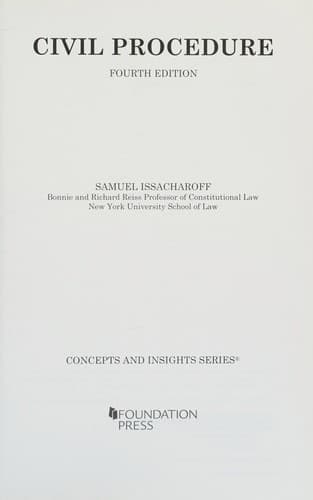 Cover of Civil procedure by Samuel Issacharoff