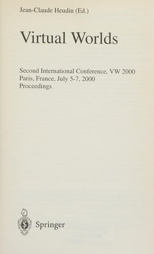 Cover of Virtual worlds by VW 2000 (2000 Paris, France)