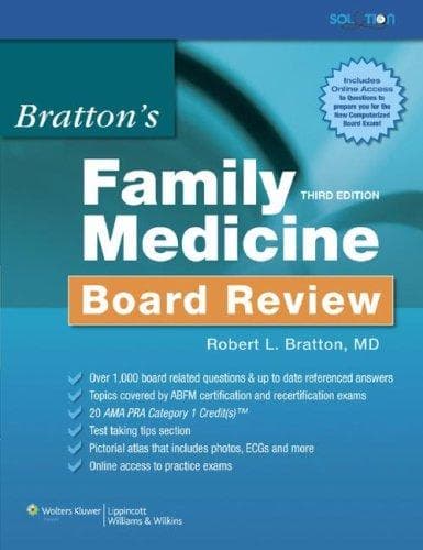 Cover of Bratton's Family Medicine Board Review (Family Practice Board Review) by Robert L. Bratton