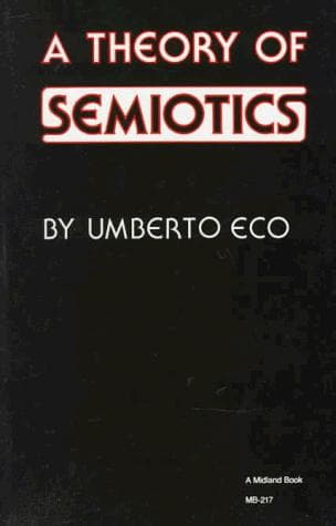 Cover of Theory of Semiotics (Advances in Semiotics) by Umberto Eco