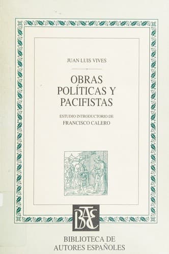 Cover of Obras políticas y pacifistas by Juan Luis Vives