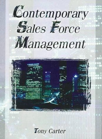 Cover of Contemporary sales force management by Tony Carter