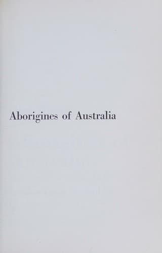 Cover of Aborigines of Australia by Olga Gruhzit-Hoyt