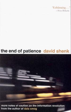 Cover of The End of Patience by David Shenk