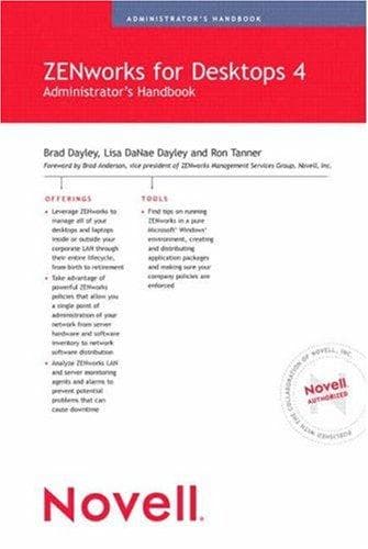 Cover of Novell ZENworks for Desktops 4 by Brad Dayley