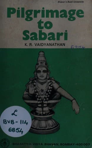 Cover of Pilgrimage to Sabari by K. R. Vaidyanathan