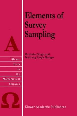 Cover of Elements of survey sampling by Singh, Ravindra