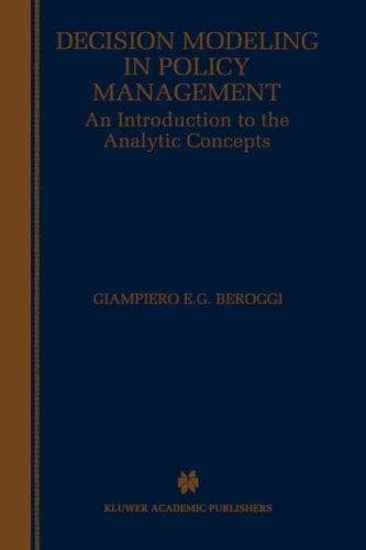 Cover of Decision modeling in policy management by Giampiero E. G. Beroggi