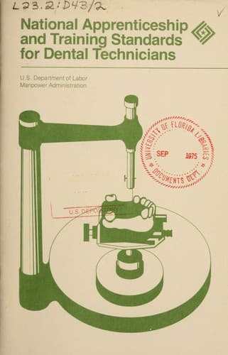 Cover of National apprenticeship and training standards for dental technicians by National Association of Dental Laboratories (U.S.)