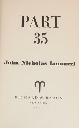 Cover of Part 35 by John Nicholas Iannuzzi