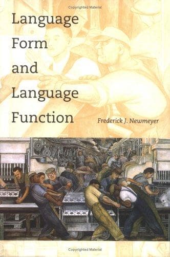 Cover of Language form and language function by Frederick J. Newmeyer