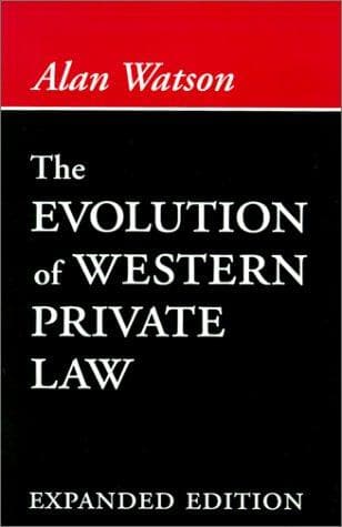 Cover of The evolution of Western private law by Alan Watson