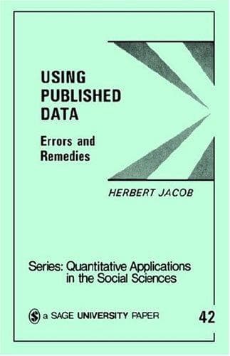 Cover of Using published data by Herbert Jacob