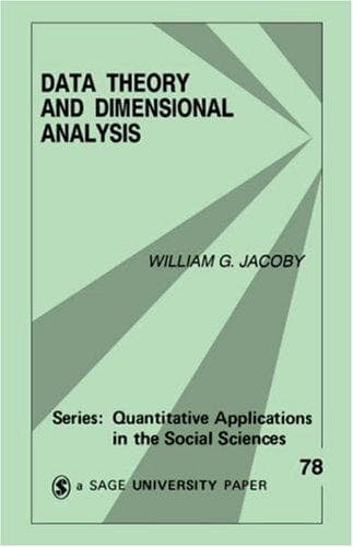Cover of Data Theory and Dimensional Analysis (Quantitative Applications in the Social Sciences) by William G. Jacoby