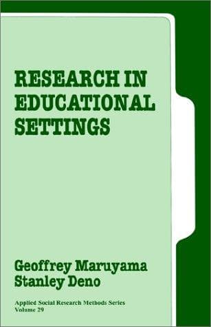 Cover of Research in educational settings by Geoffrey Maruyama