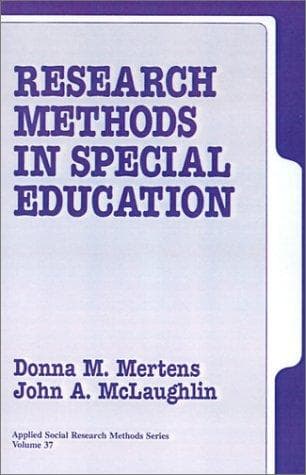 Cover of Research methods in special education by Donna M. Mertens