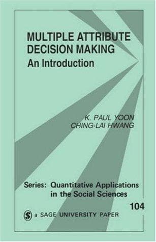 Cover of Multiple attribute decision making by Kwangsun Yoon