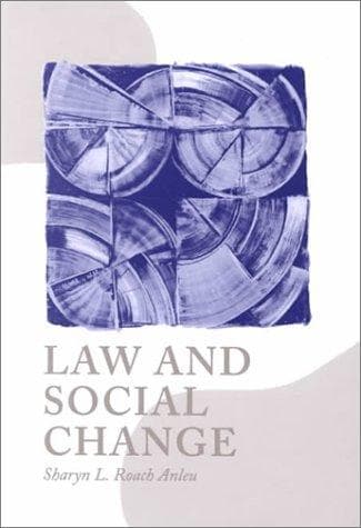 Cover of Law and Social Change by Sharyn L. Roach Anleu