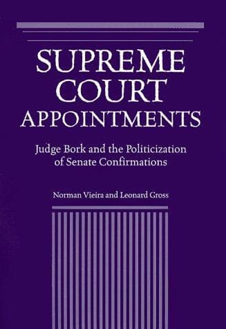 Cover of Supreme Court appointments by Norman Vieira