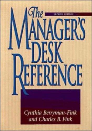 Cover of The manager's desk reference by Cynthia Berryman-Fink