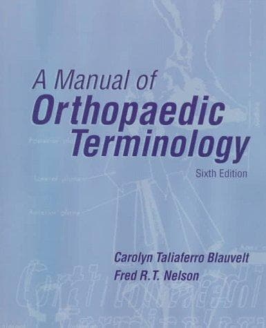Cover of A manual of orthopaedic terminology by Carolyn Taliaferro Blauvelt