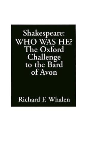 Cover of Shakespeare--who was he? by Richard F. Whalen