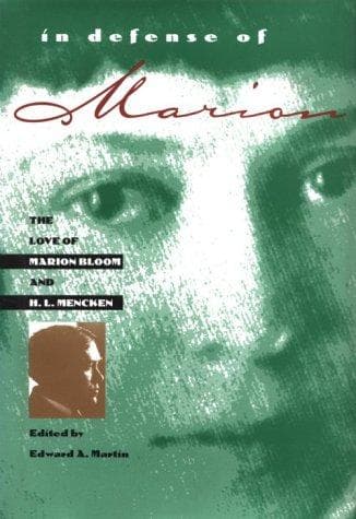 Cover of In defense of Marion by H. L. Mencken
