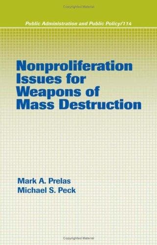 Cover of Nonproliferation issues for weapons of mass destruction by Mark Antonio Prelas