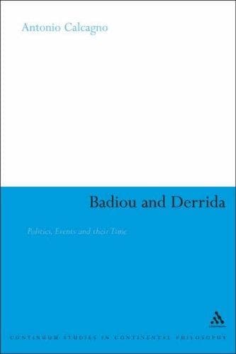Cover of Badiou and Derrida by Antonio Calcagno