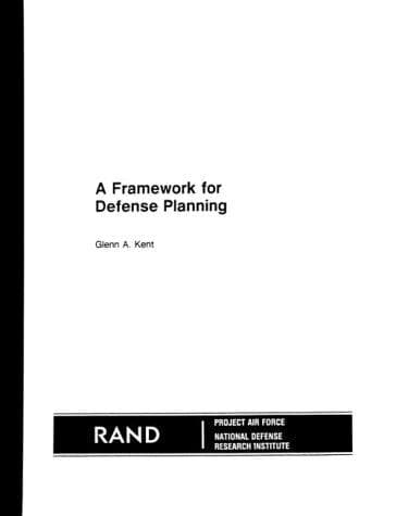 Cover of A framework for defense planning by Kent, Glenn A