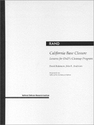 Cover of California base closure by David Rubenson